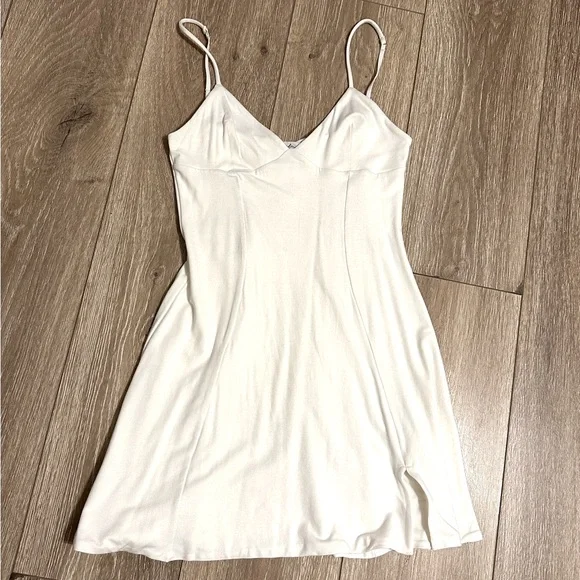 Oh Polly Triangle Cup Spaghetti Strap Mini Dress in White - Picture 5 of 5